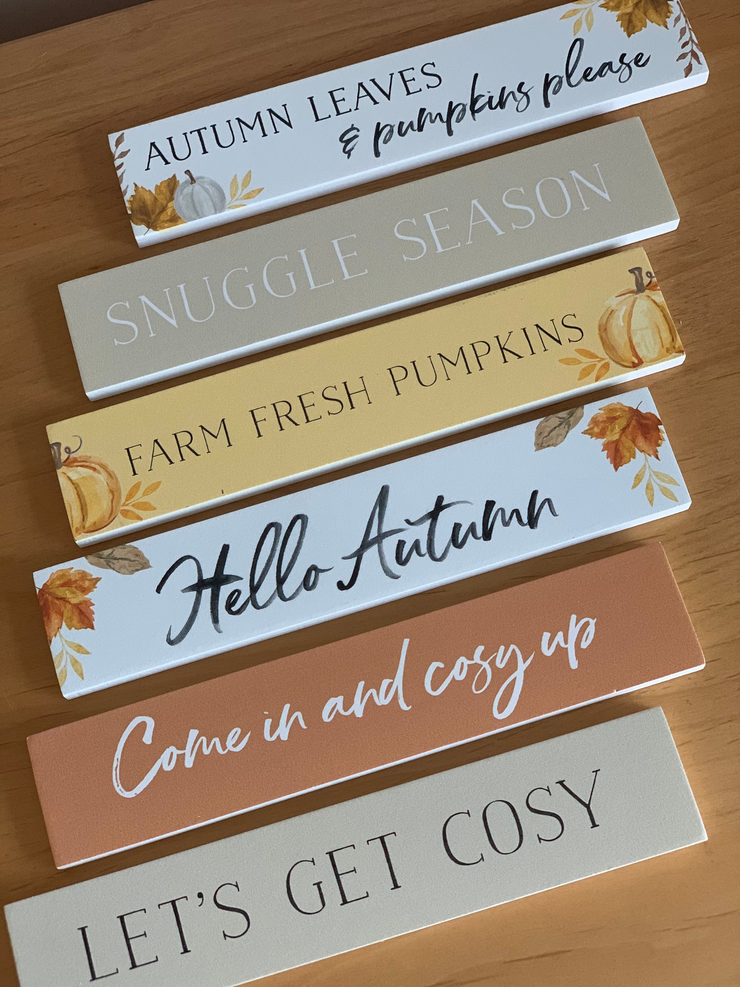 Autumn Block signs