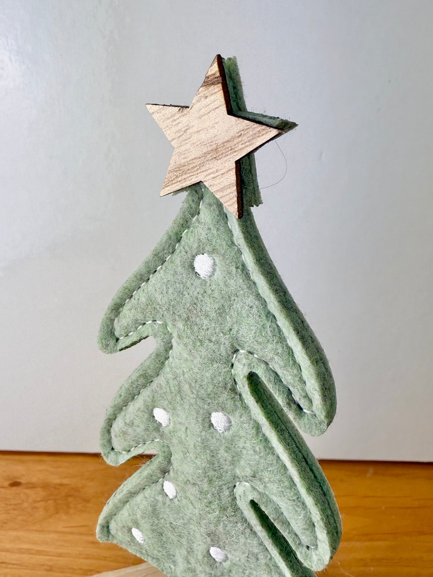 Felt Christmas Trees - Light Green Pair