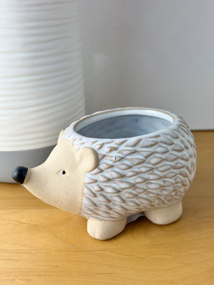 Natural Stoneware Hedgehog Planter