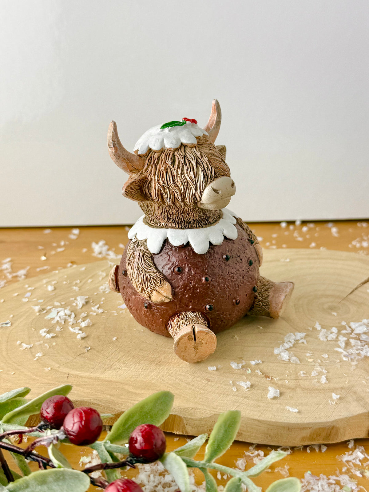 Highland Cow Christmas Pudding