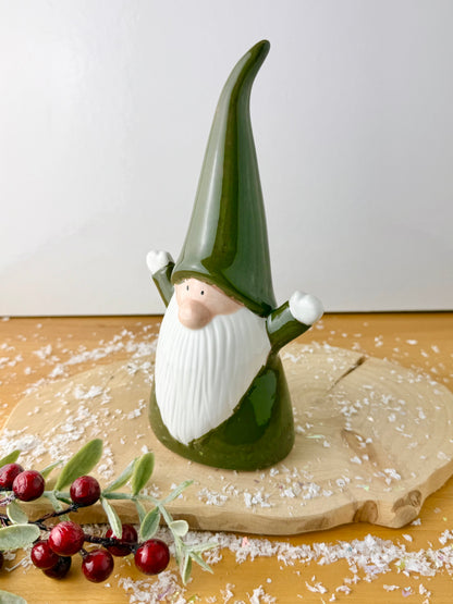 Dark Green Ceramic Santa