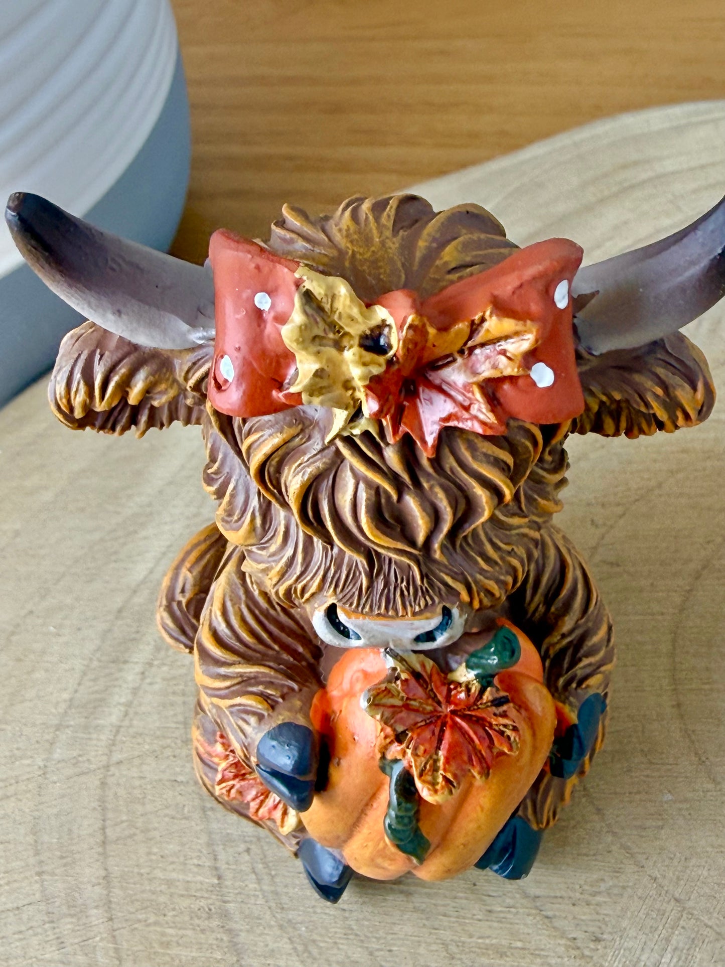 Highland Mini Cows - Pair of Autumn or Halloween Cows