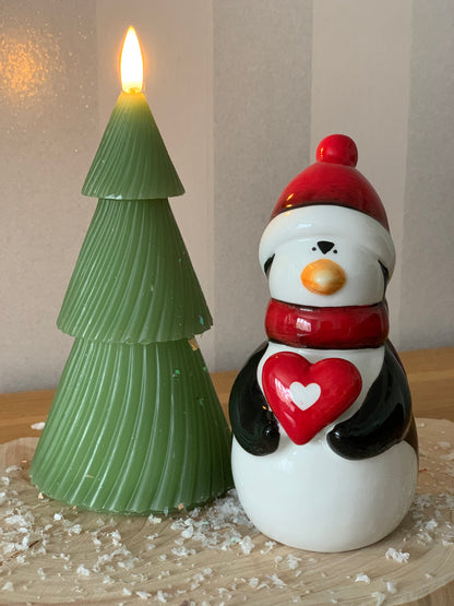 Christmas Penguin with Heart