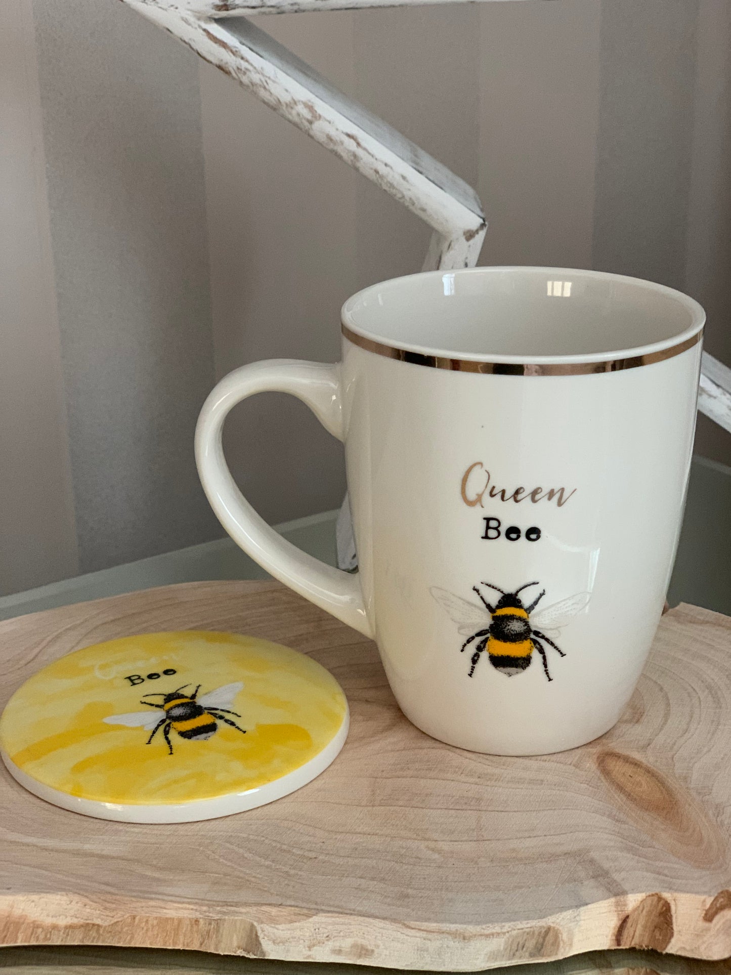 Queen Bee mug & coaster set