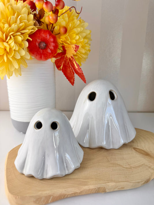 Light up Ceramic Ghost - 2 sizes