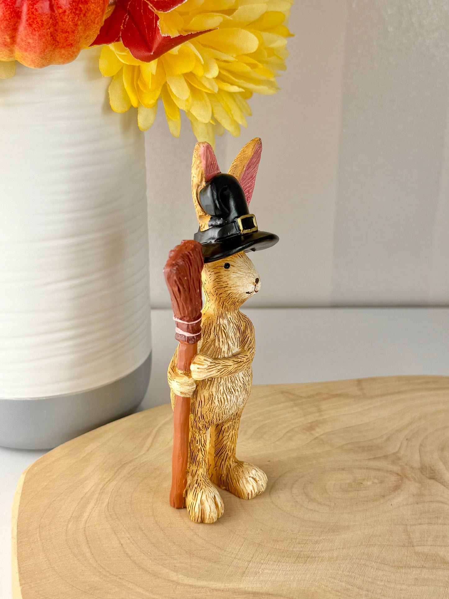 Jasper Rabbit Witch with Broomstick