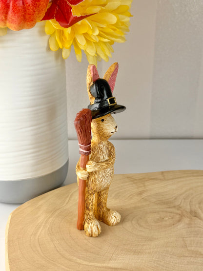 Jasper Rabbit Witch with Broomstick