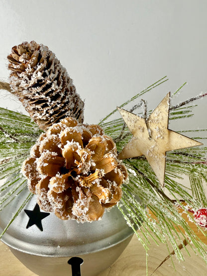 Metal Silver Christmas Bell