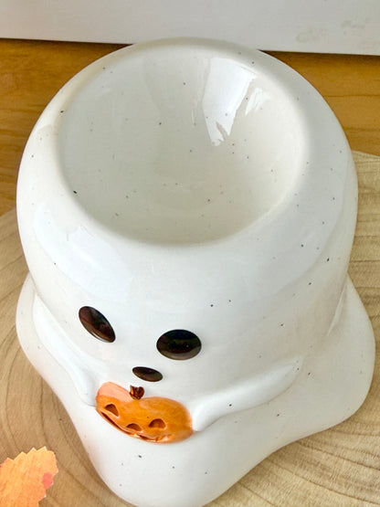 Ghost Shaped Oil Burner with pumpkin