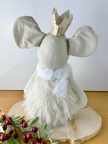 Sparkly Christmas Mouse Figure/Door Stop