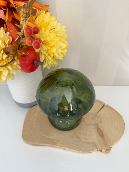 Glass Light up Mushroom - Green