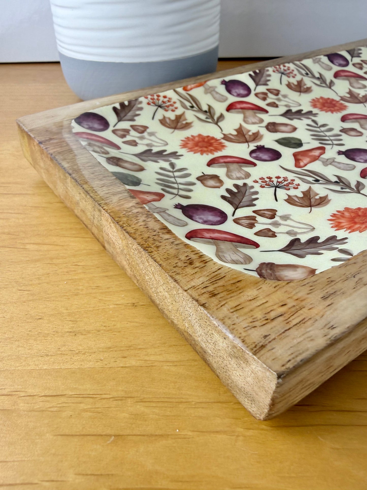 Wooden Autumnal Serving Tray