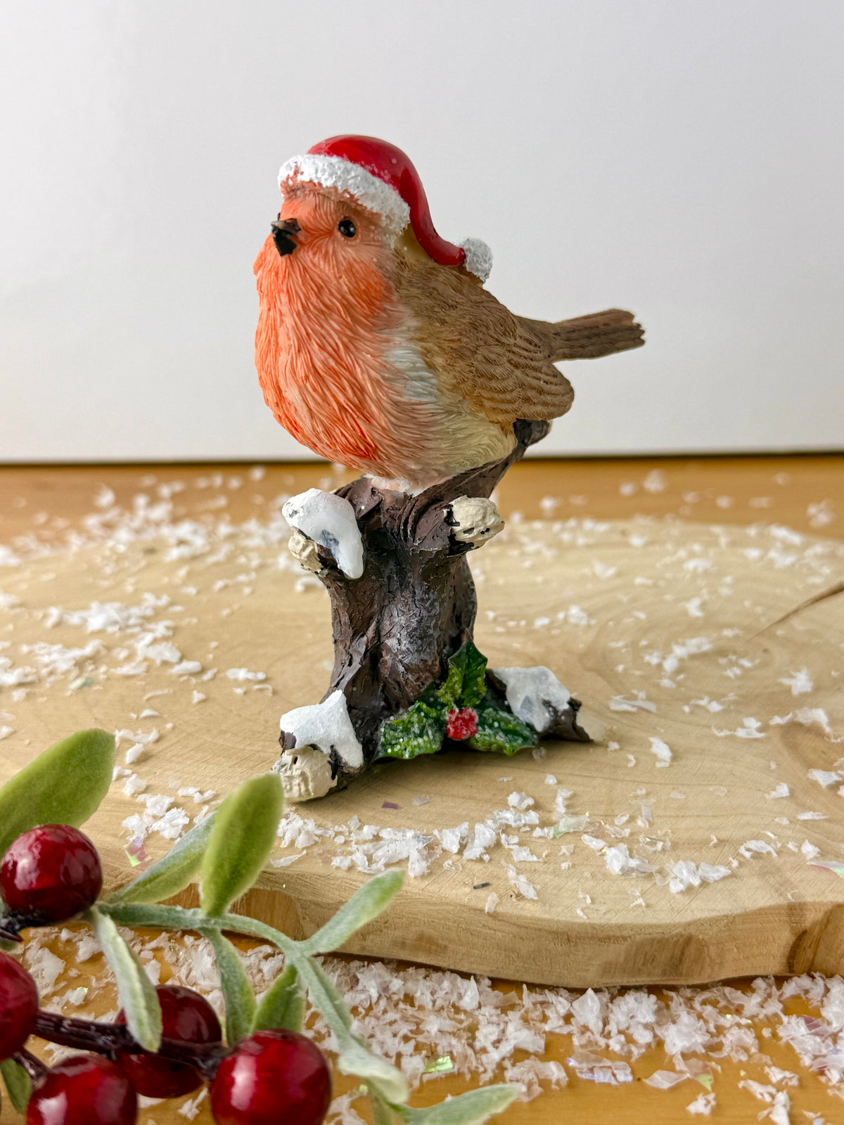 Robin sat on top of a Tree Branch