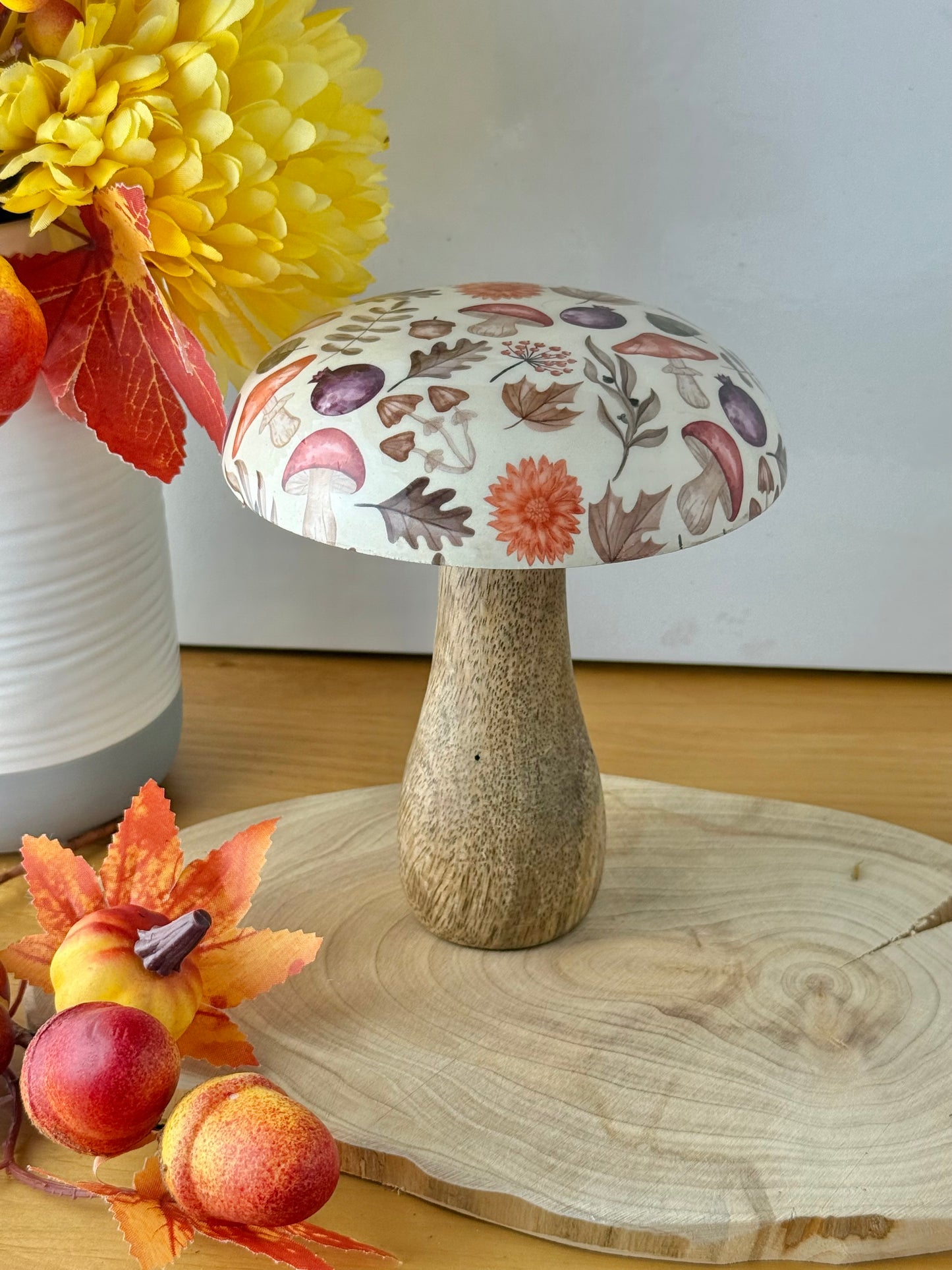 Wooden Autumnal Mushroom - 2 sizes