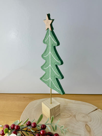 Felt Christmas Trees - Dark Green Pair