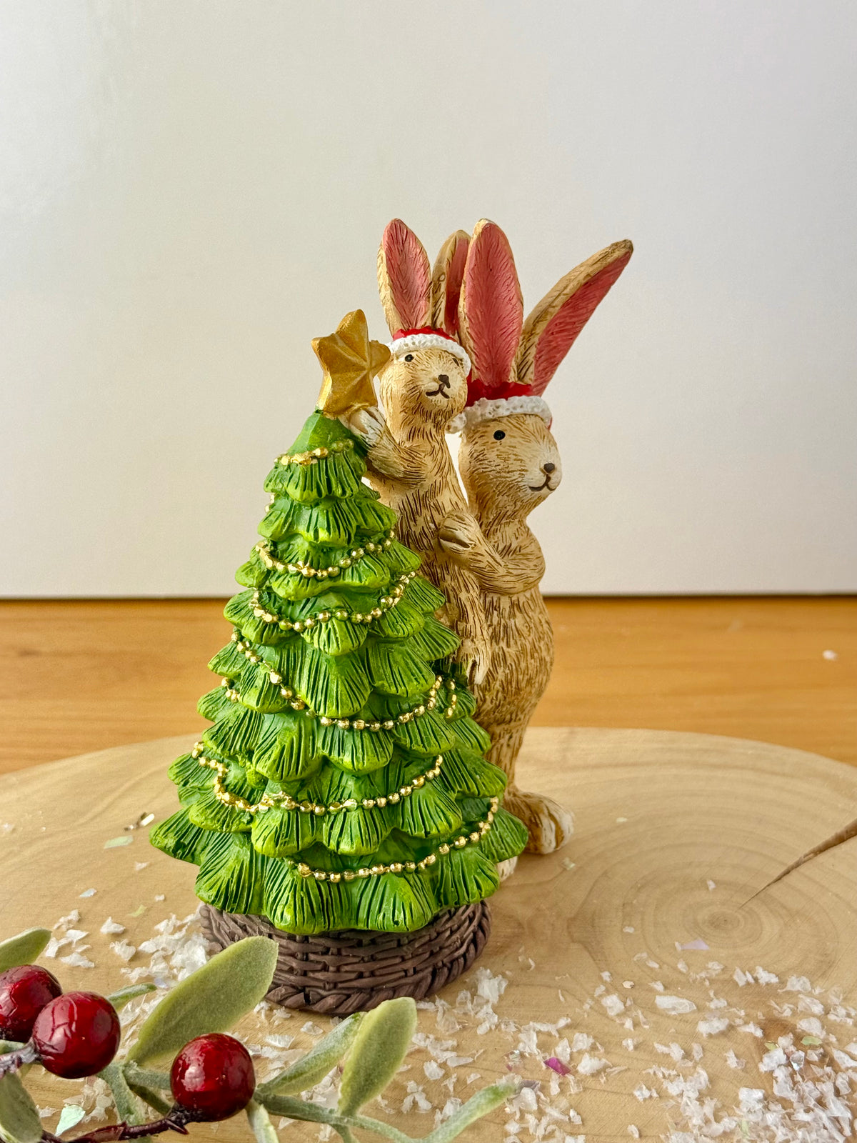 Jasper Rabbit & Bonnie decorating the Christmas Tree