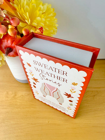 Cosy Chapter Wooden Book Box - Sweater Weather Stories