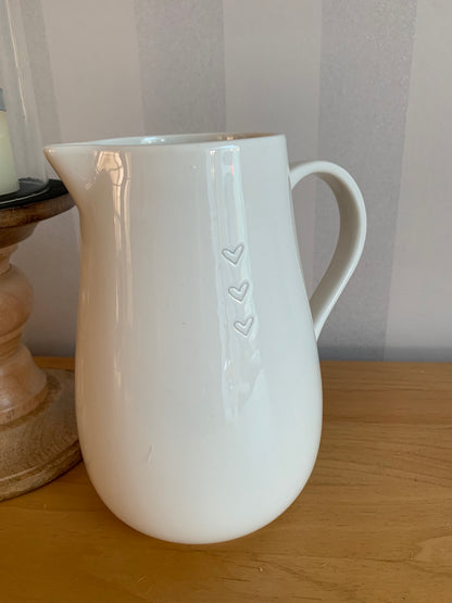 Classic Ceramic Jug with heart design