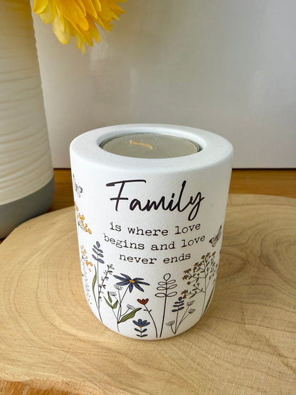 Flower Meadow Tealight Holder - Family or Home