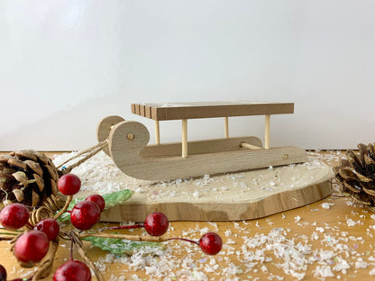 Wooden Festive Sleigh - 2 sizes