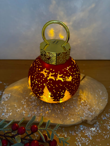 Christmas Light up Bauble - Red
