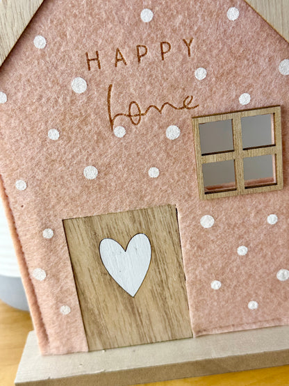 Happy Home Pink Felt House