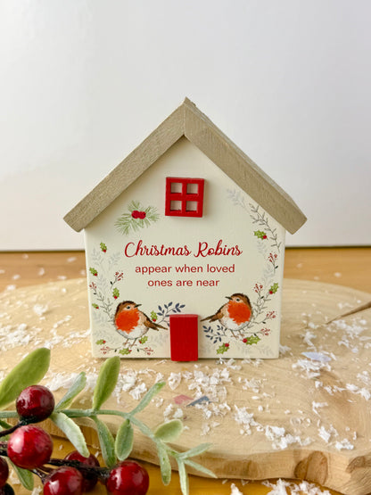 Winter Robins House Plaque