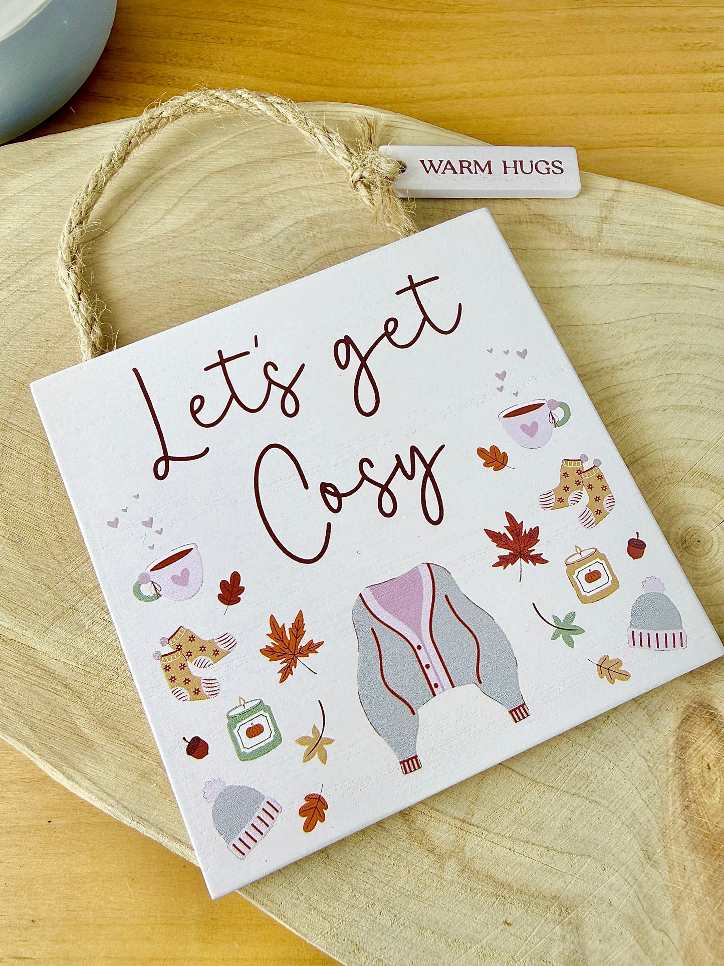 Cosy Chapters Wooden signs with book tag
