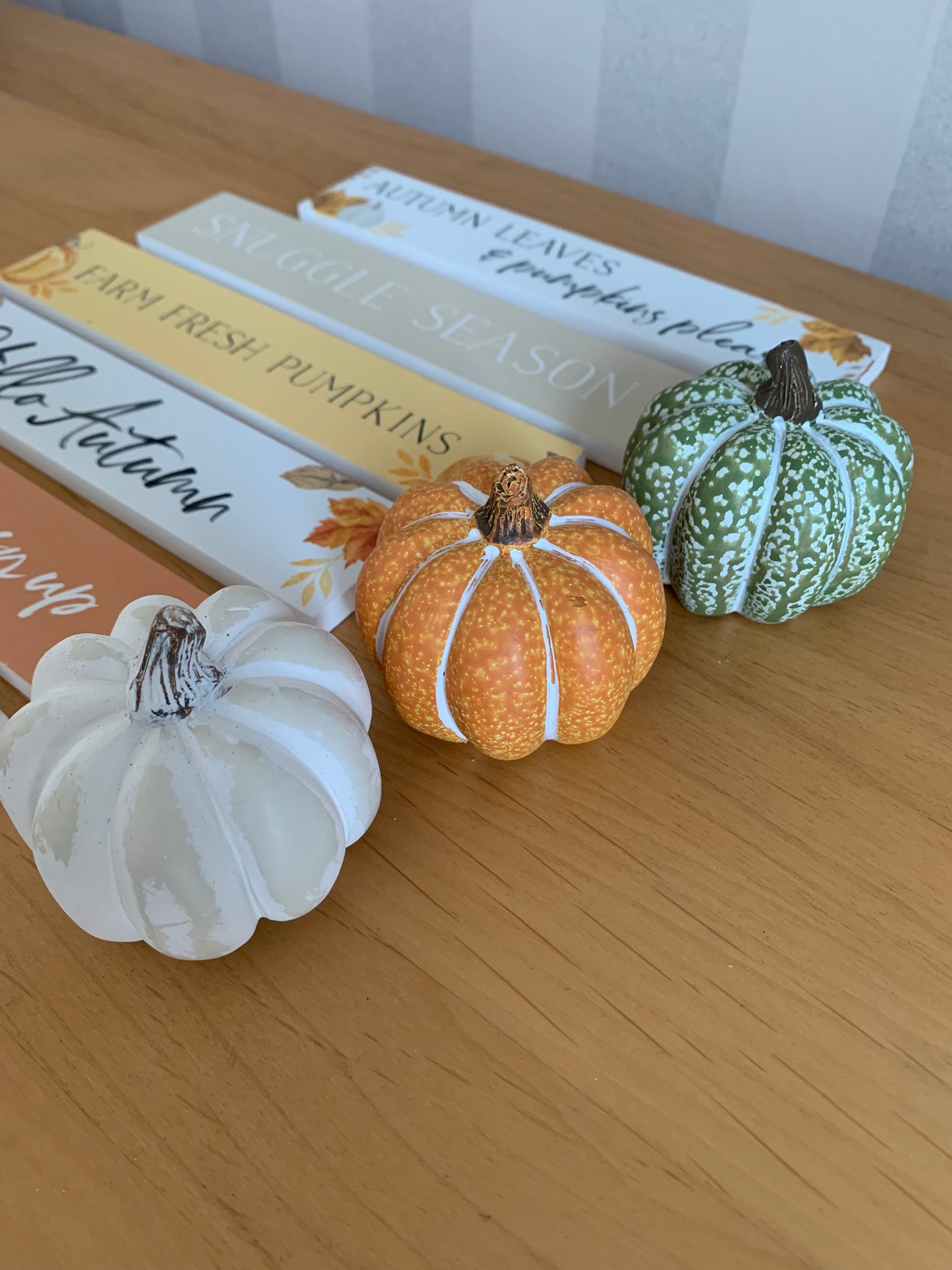 Set of 3 ceramic pumpkins