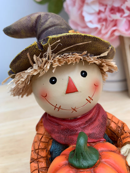 Harvest Scarecrow with Pumpkin