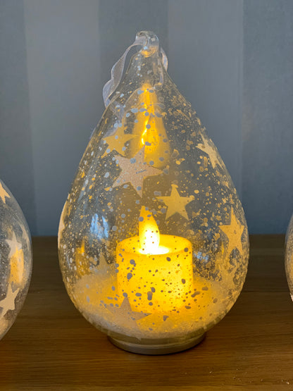 Christmas Candle Teardrop Bauble