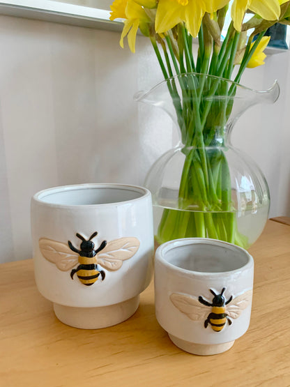 Stoneware Bee Planters - 3 sizes