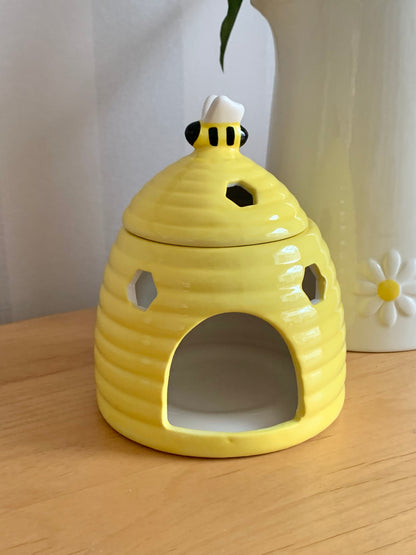 Bee Happy Ceramic Wax Burner - Yellow