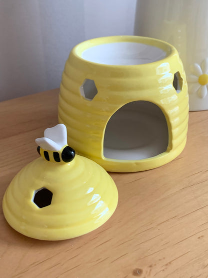 Bee Happy Ceramic Wax Burner - Yellow