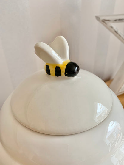 Bee Happy Ceramic Storage Jar