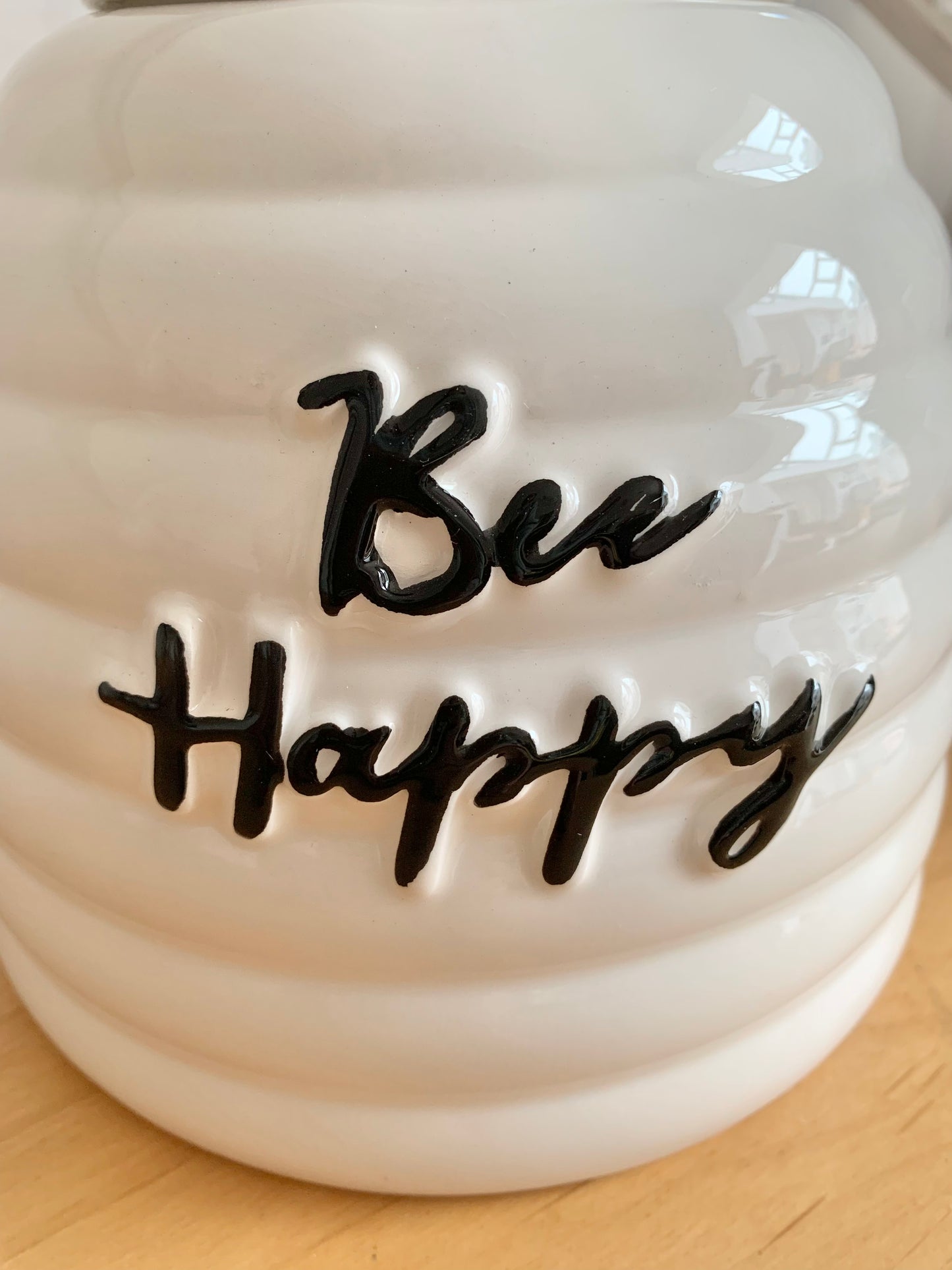 Bee Happy Ceramic Storage Jar