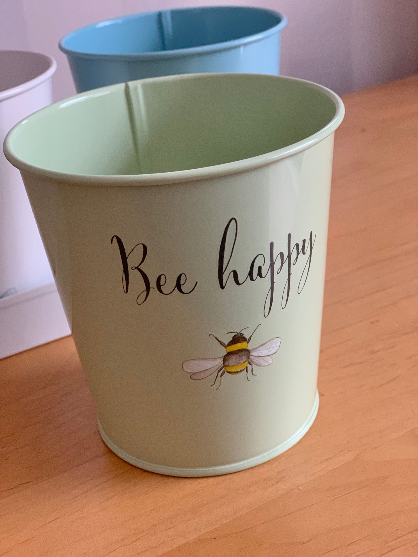 Bee Happy Set of 3 Pots & Tray