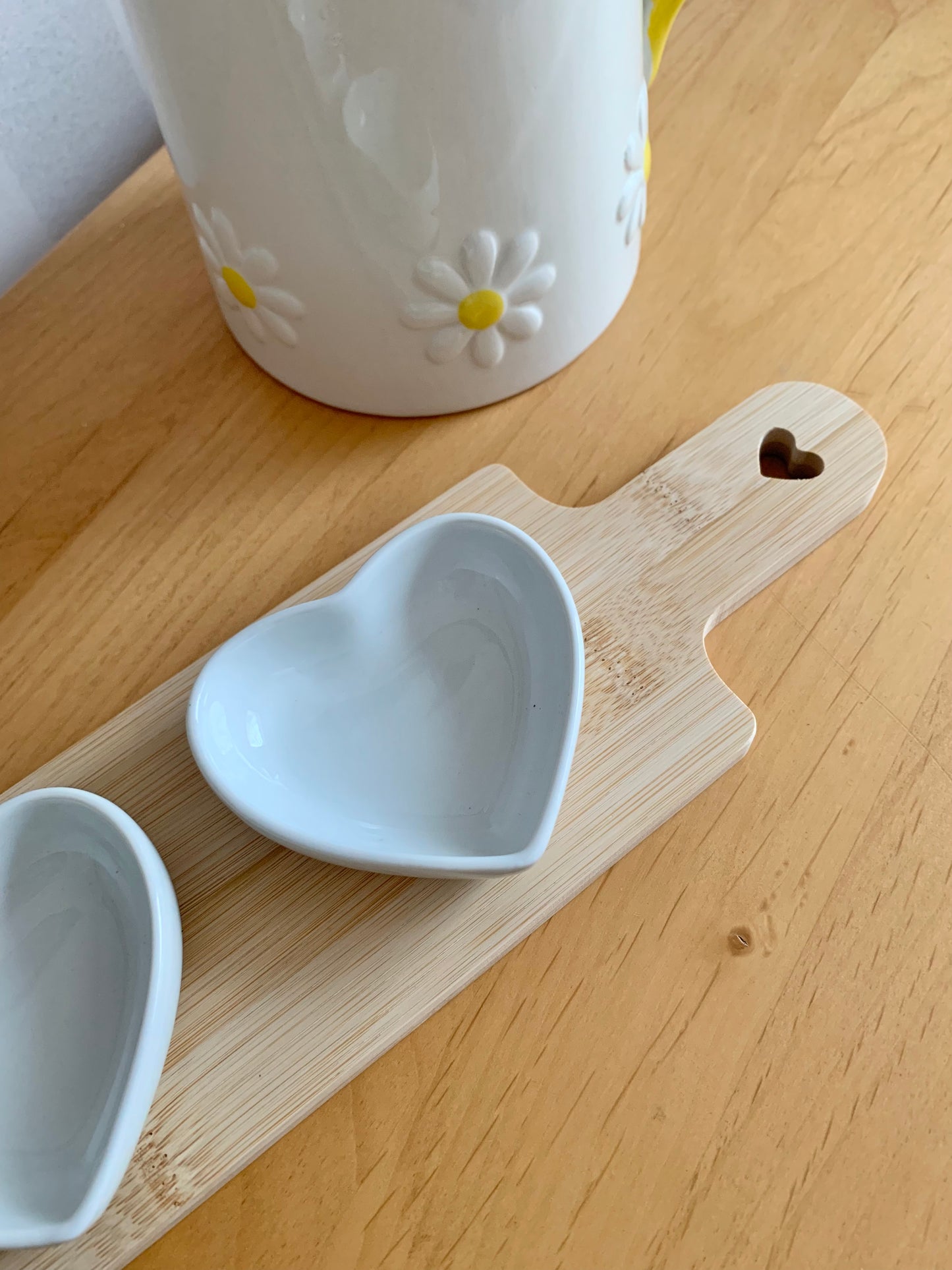 Serving Tray with 3 heart dishes