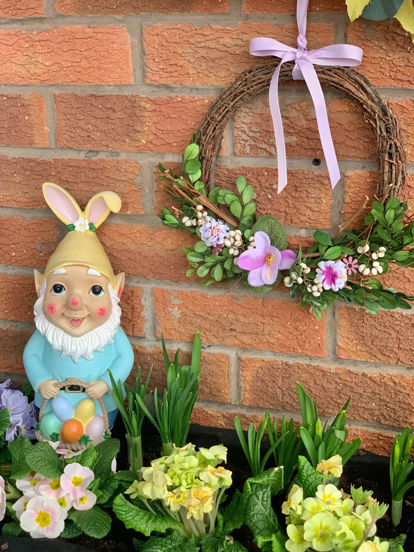 Purple Floral and Greenery Spring Wreath
