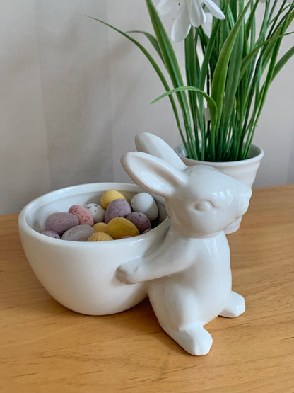 Ceramic Rabbit Snack Bowl/Trinket Dish