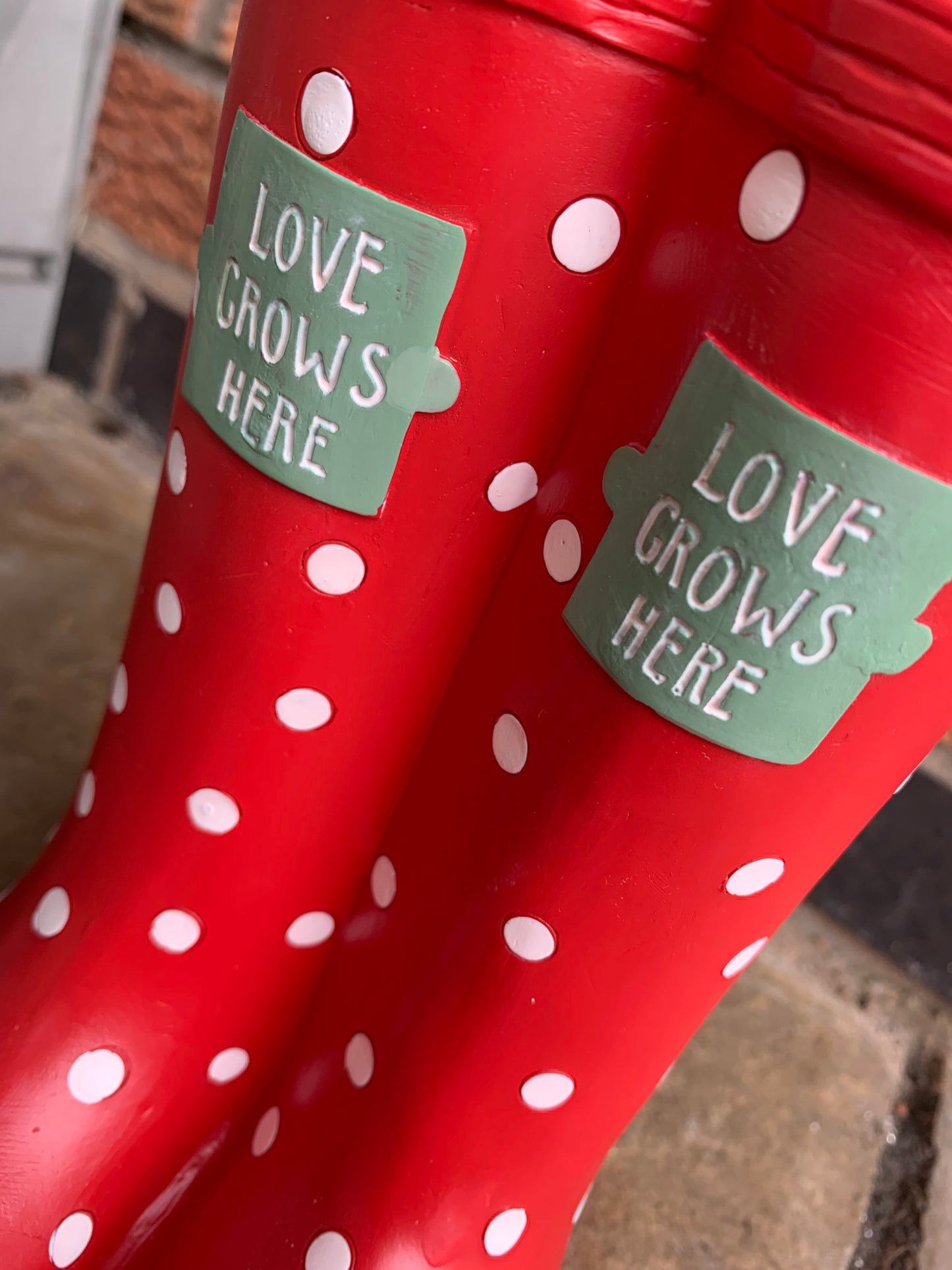 Red Welly Boot Planter