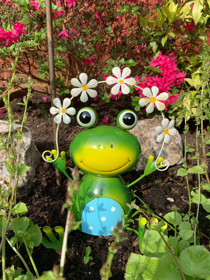 Bright Eyes Metal Daisy Chain Frog