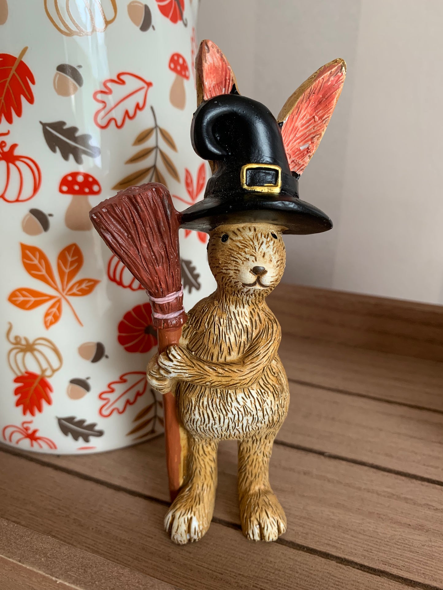 Jasper Rabbit Witch with Broomstick