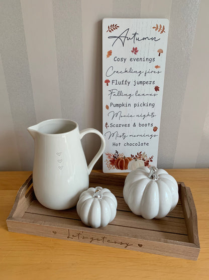 Autumn Pumpkin Long Plaque (LAST ONE)