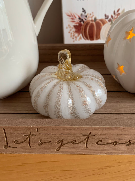 Glass White Pumpkin