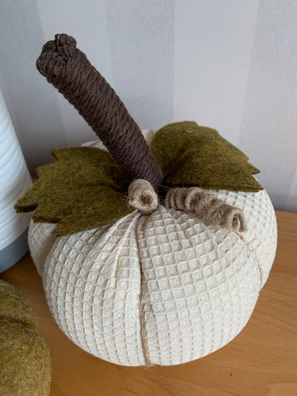 Fabric Large Cream Pumpkin