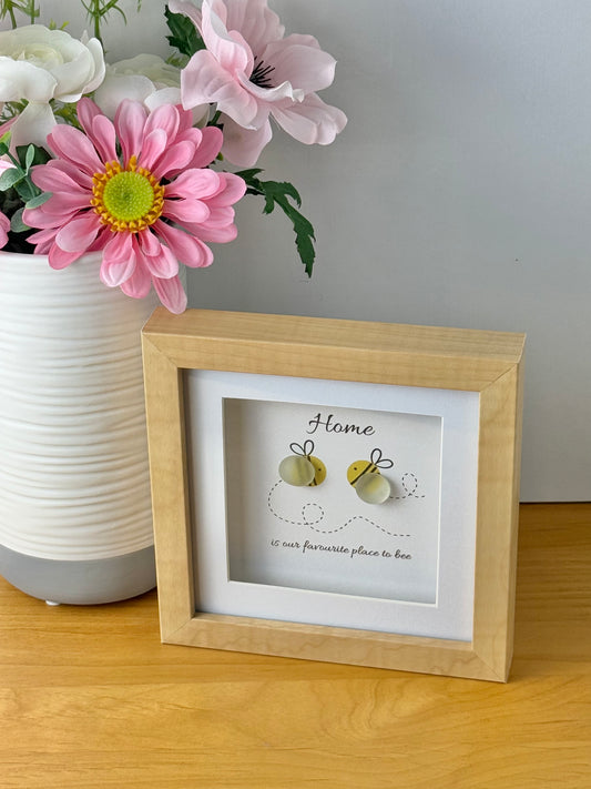 Pebble Frame - Home is our favourite place to bee