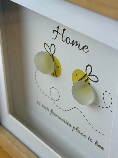 Pebble Frame - Home is our favourite place to bee