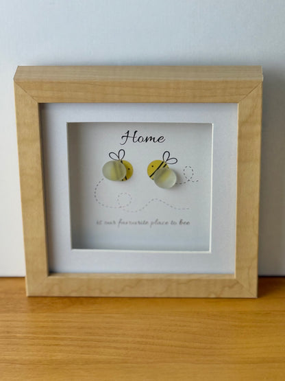 Pebble Frame - Home is our favourite place to bee