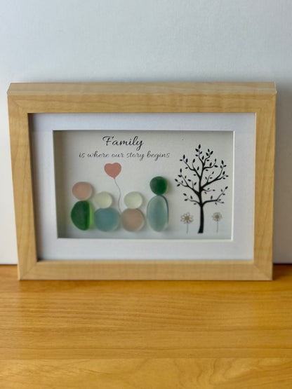 Pebble Frame - Family is where our story begins